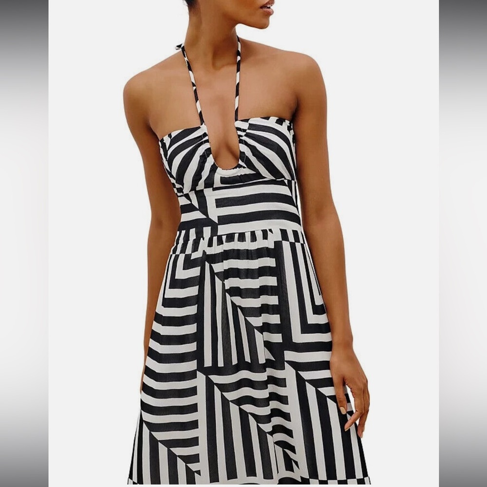 EUC Vix Geo Ayla Midi Dress